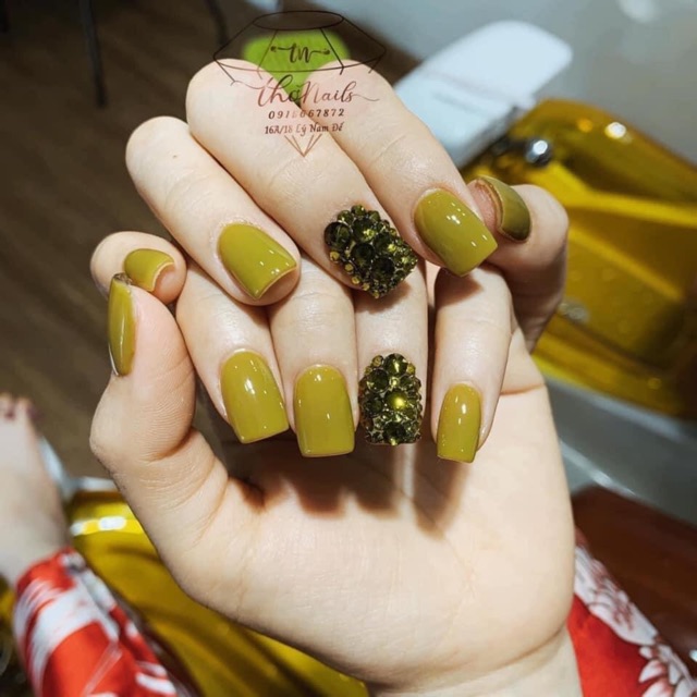 Sơn gel hot xanh - phụ kiện nail