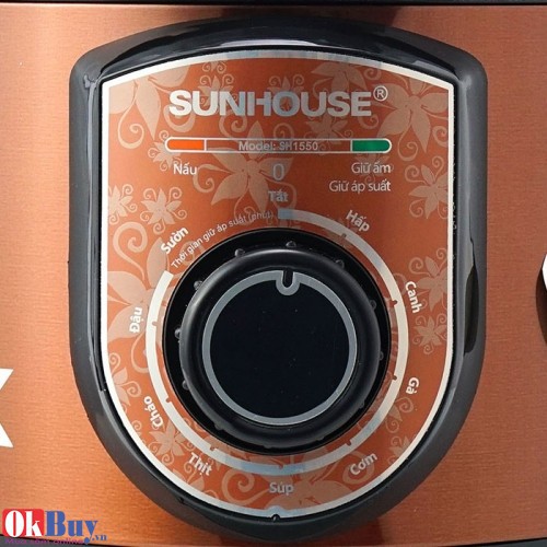 Nồi áp suất điện Sunhouse SH1550 ( Màu cafe )