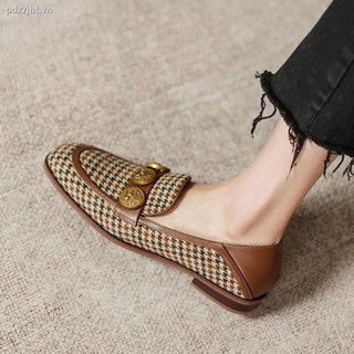 Giày Lười Da Phong Cách Retro Thời Trang 2021 Cho Nữ