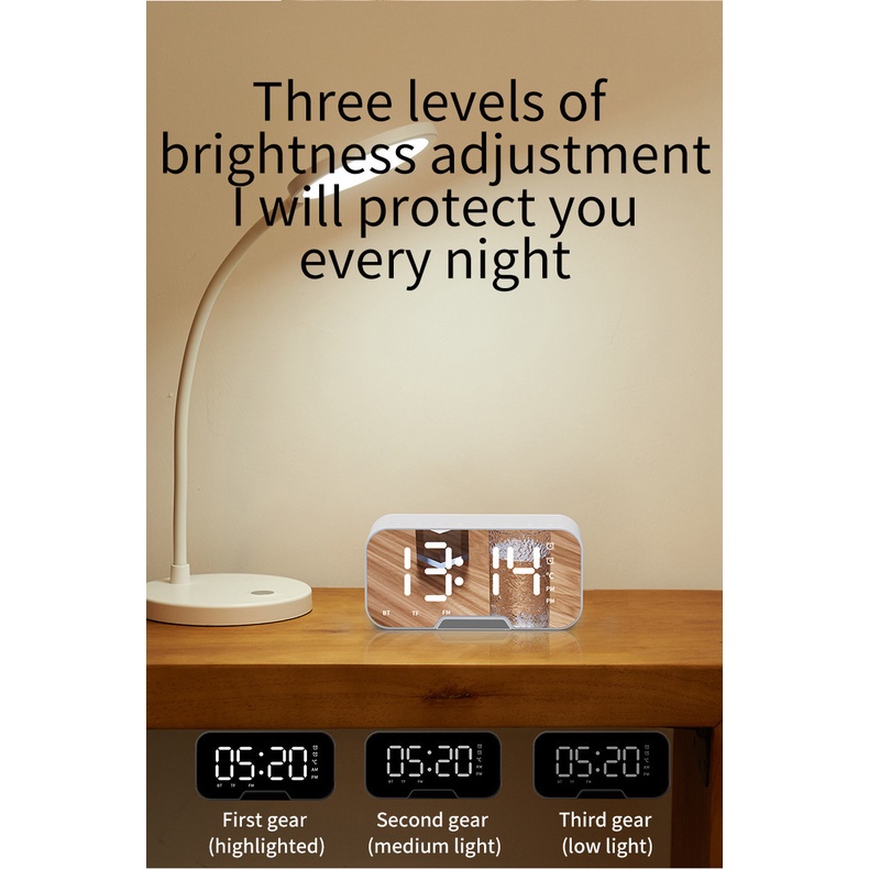Loa bluetooth mini G10 nghe nhạc có đồng hồ, loa blutooth led để bàn chính hãng giá rẻ Dâu Tây Store