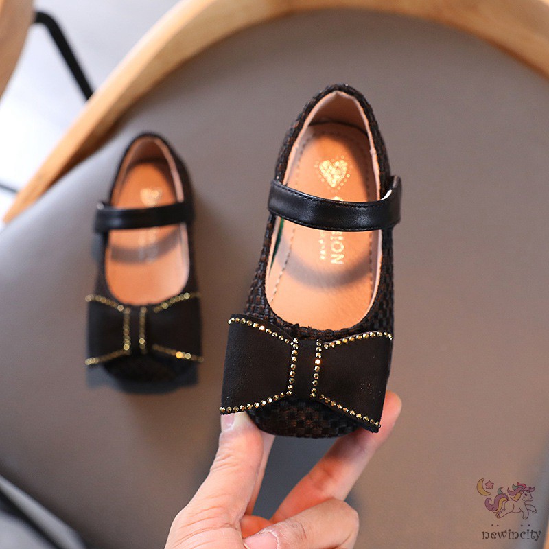 Giày Búp Bê Đế Mềm Đính Nơ Phong Cách Hàn Quốc Độc Đáo Cho Bé Gái