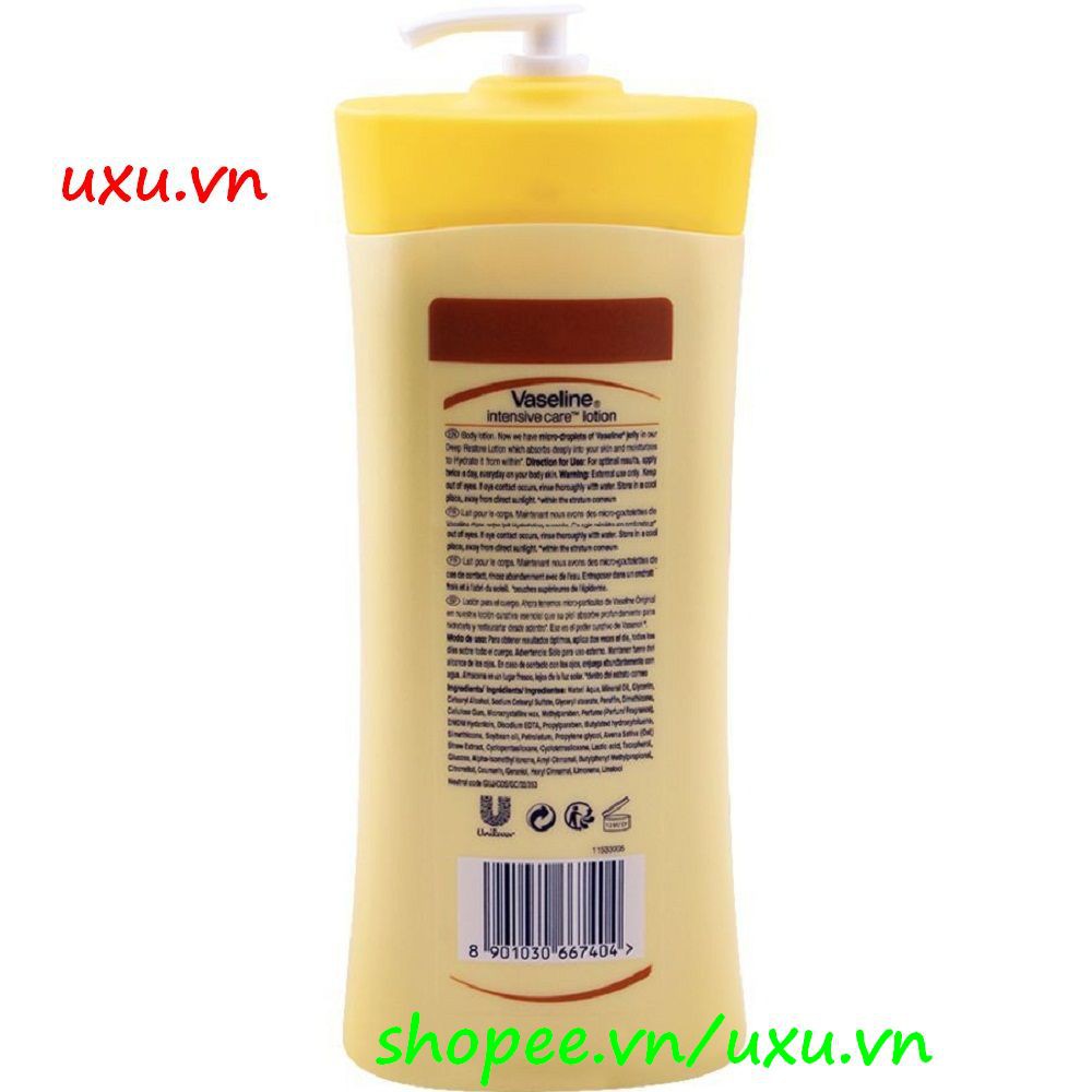 Sữa Dưỡng Thể 725Ml Vaseline Làm Trắng, Mịn, Giữ Ẩm Cho Da Intensive Care Deep Restore, Với uxu.vn Tất Cả Là Chính Hãng.