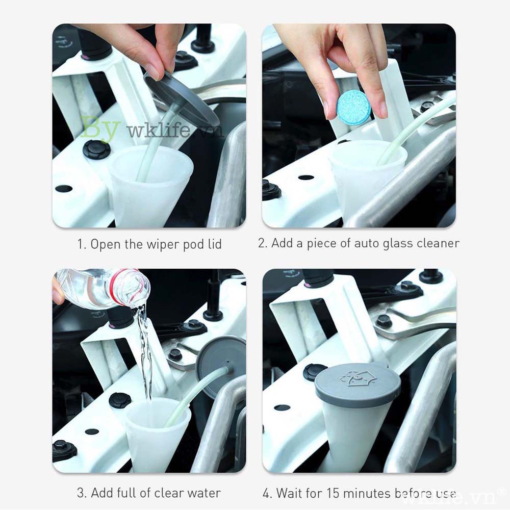 Viên Sủi Lau Kính Chuyên Dụng Hàng Cao Cấp Baseus Hộp 12 Viên