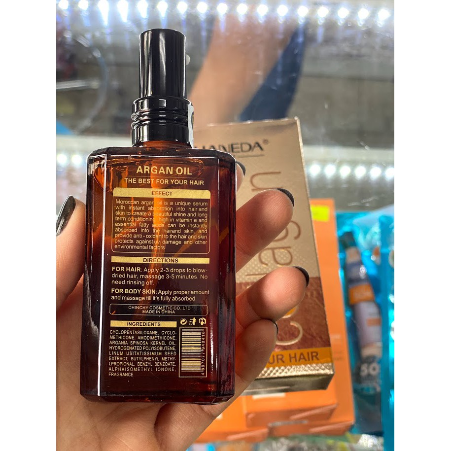 Tinh dầu Top Haneda Argan Oil dưỡng tóc khô hư tổn 60ml - Hàng chính hãng