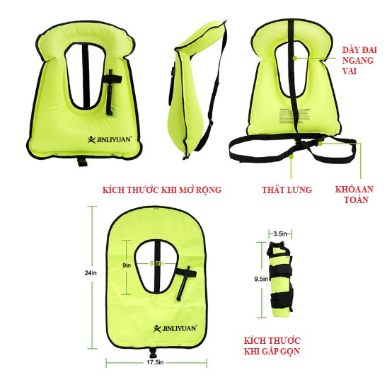 [MỚI] Áo Phao Bơi Cao Cấp An Toàn Snorkel Vest Dạng Phao Cứu Sinh Phù Hợp Với Cả Người Lớn Và Trẻ Em