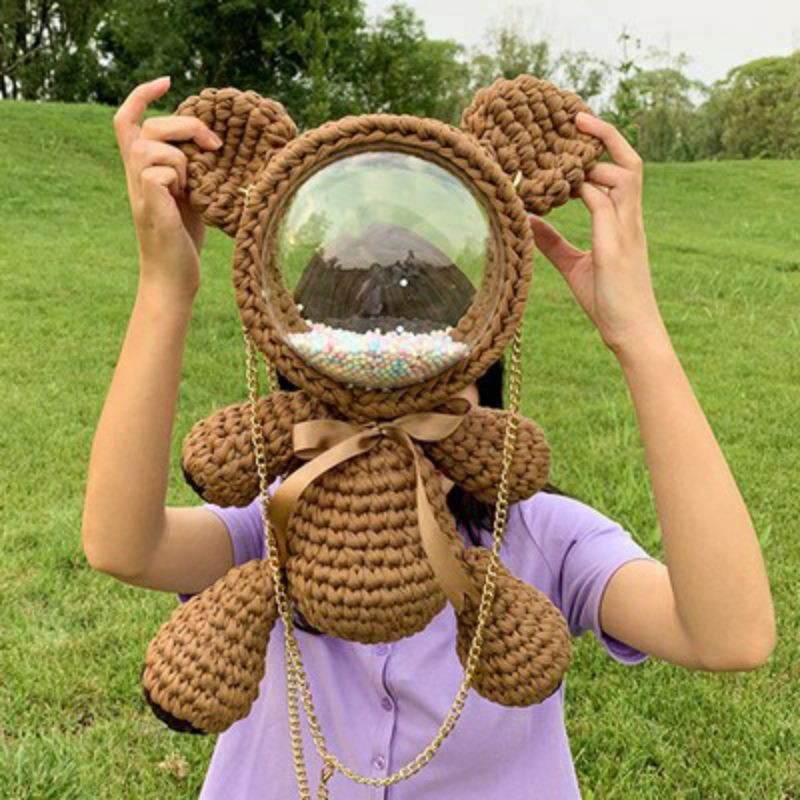 Trọn bộ nguyên liệu handmade túi tự đan đầu gấu hot #trend