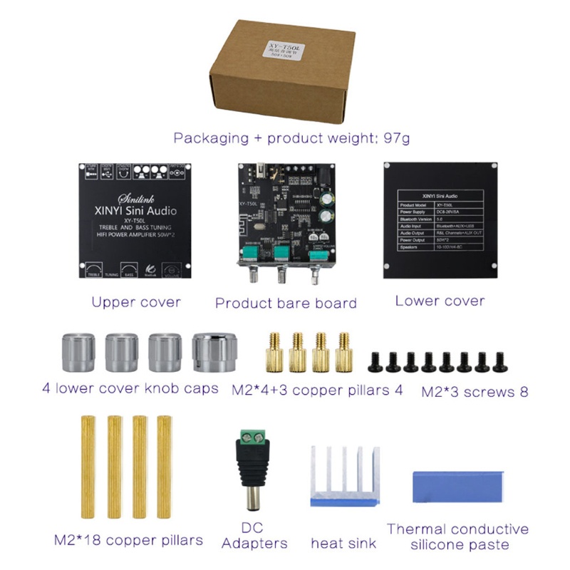 omg Bluetooth-compatible Audio Stereo Amplifier Module Electronics for Home Passive Speakers