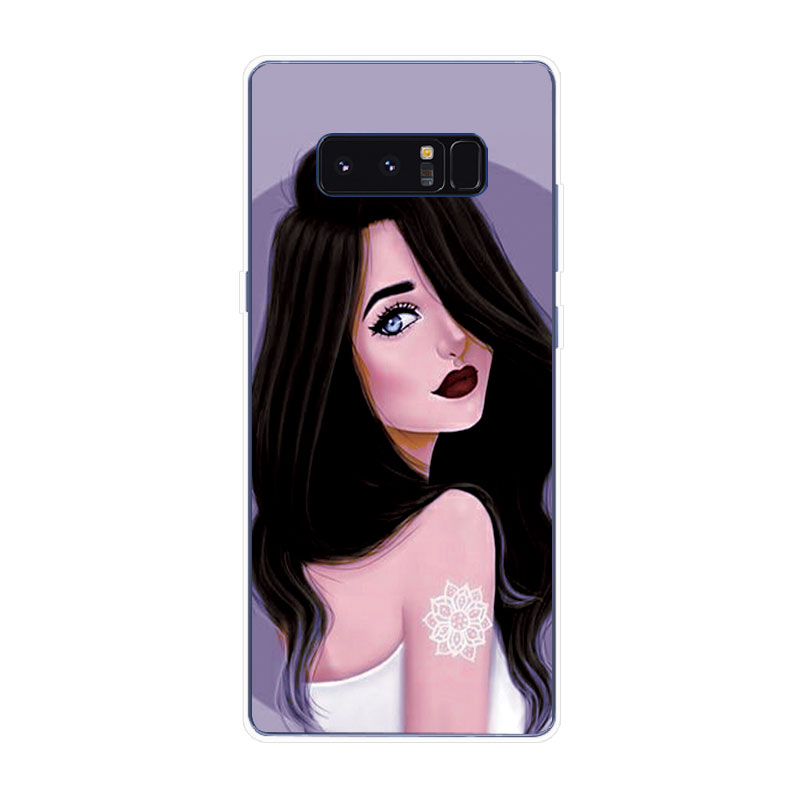 Samsung Galaxy S7 Edge S8 S8+ Plus Soft TPU Silicone Phone Case Cover Hand Drawn Beauty 3