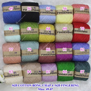 Cotton bóng chập 4/ sợi fingering (47-85)