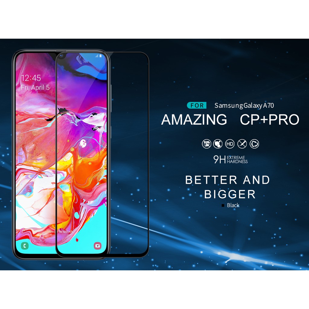 Cường lực full màn Samsung Galaxy A70 - hiệu Nillkin CP+ Pro bảo vệ màn hình tối đa_chống bám vân tay_cảm ứng mượt mà