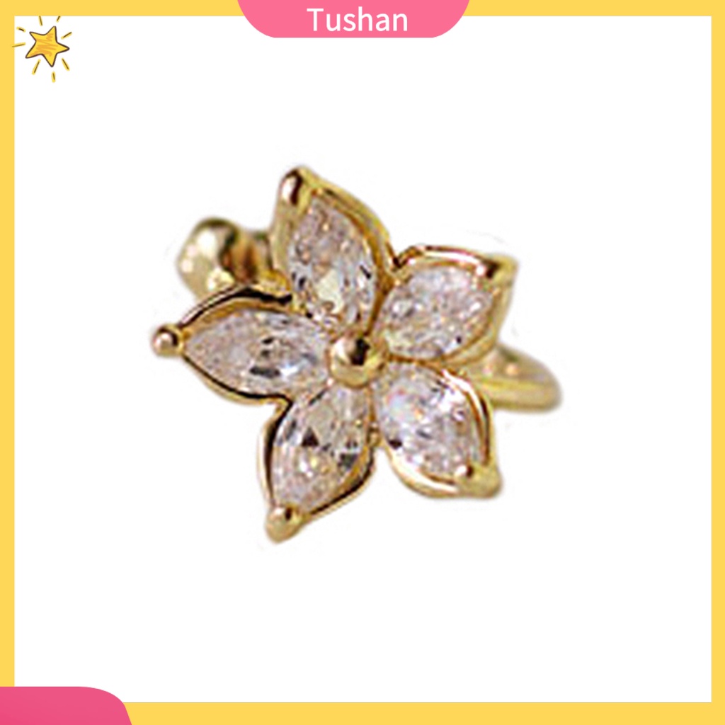 Khuyên kẹp vành tai chữ U đính đá thời trang cho nữ