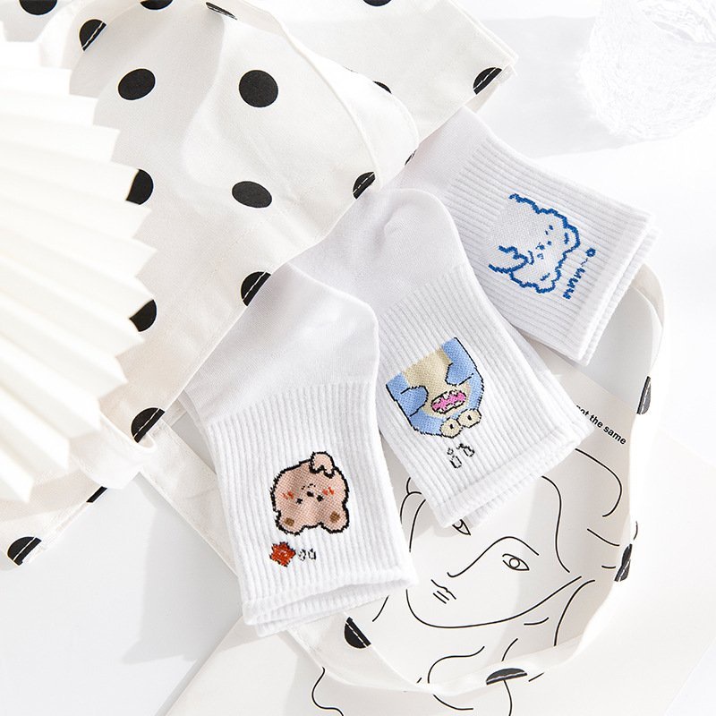 [Mã FAMARAL1 giảm 10K đơn 50K] Tất cổ cao đáng yêu Pohanu vớ cotton dày dặn phong cách Hàn Quốc TN141