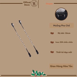 Muỗng khuấy inox 2 đầu pha chế cà phê, trà, quầy bar 304 W1coffee
