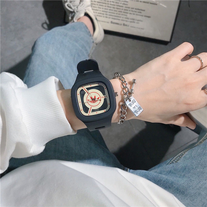 Đồng Hồ Đeo Tay Kỹ Thuật Số Mặt Vuông Thạch Anh Thời Trang Cho Nữ