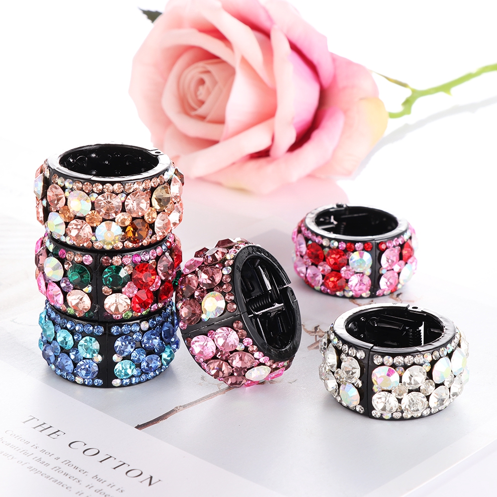 Kẹp tóc đính đá tạo kiểu tóc đuôi ngựa xinh xắn