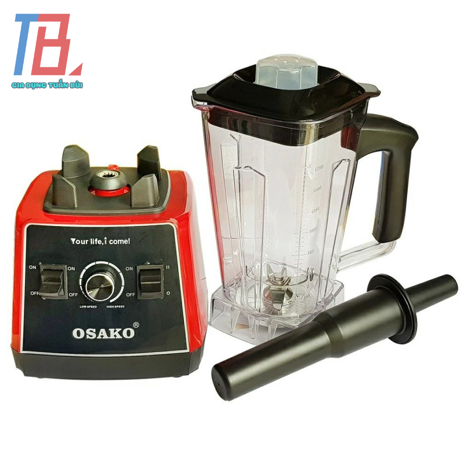 Máy xay sinh tố công nghiệp OSAKO OS-1500 dung tích 1.8L công suất 1500W (Bộ dao 6 lưỡi) màu ngẫu nhiên - BH 12 tháng