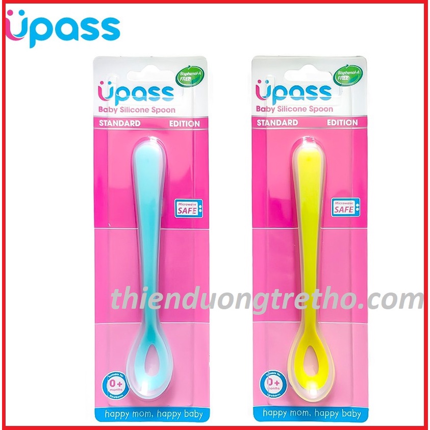 Thìa muỗng ăn dặm silicone Upass UP3001W Thái Lan