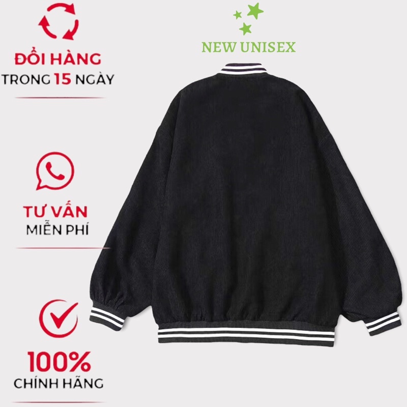 Áo Khoác Nhung Tăm 2 Lớp Lót Dù Logo Thêu Phối Viền Cổ Form Rộng Che Nắng Mặc Mát [NEW UNISEX]