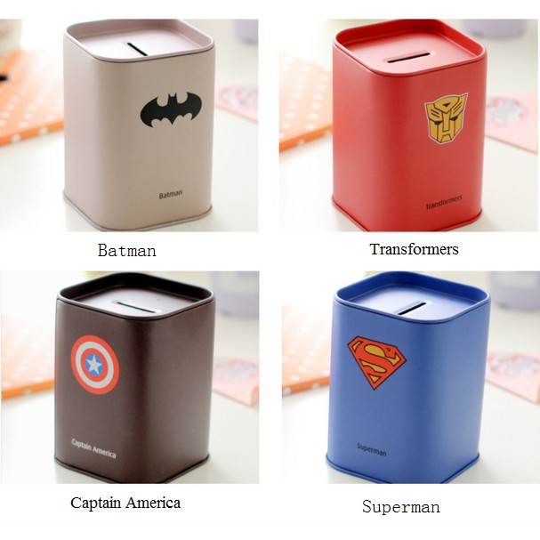 Ống Đựng Bút Bằng Thiếc Hình Siêu Anh Hùng Sáng Tạo