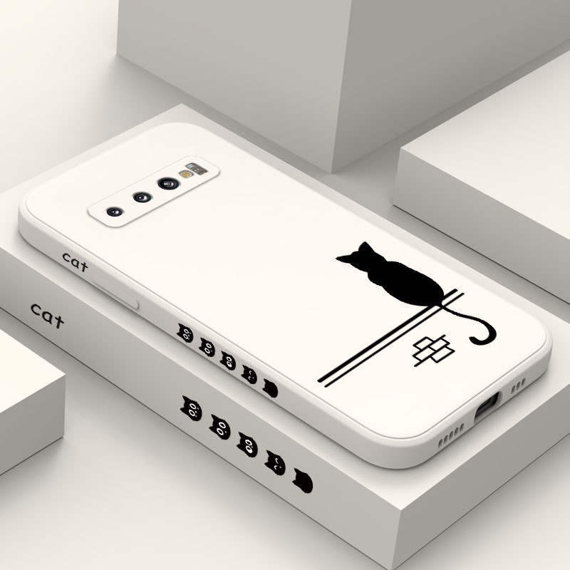 Ốp Điện Thoại Mềm Họa Tiết Mèo Năm Mới Sáng Tạo Cho Samsung Galaxy S10 S10E Plus S9 Plus