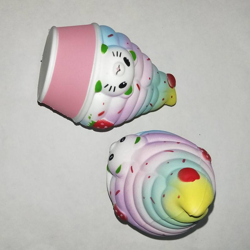 Squishy Lớn JUMBO Hình bánh kem cốm hình gấu trúc xanh Đồ Chơi Xốp Giảm Stress Hình mềm mịn dễ Thương đàn hồi Cho Bé
