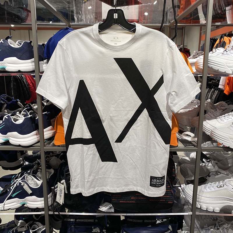 Áo Thun Cotton Ngắn Tay Logo Armani Đơn Giản Dành Cho Nam