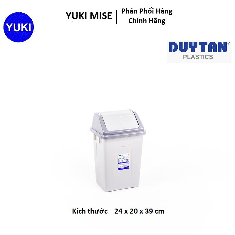 Thùng Rác Nắp Lật Nhỏ DUY TÂN DTH126 Kích thước 24 x 20 x 39 cm | YUKI MISE