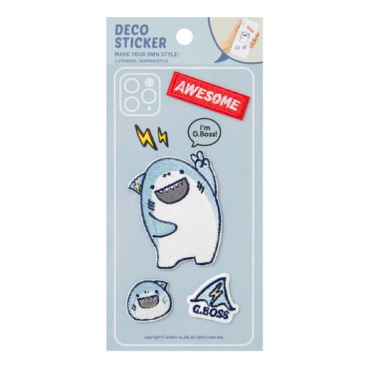 4 Miếng Sticker Patch Sticker Ủi ARTBOX Hàn Quốc Hình Thêu G Boss Xinh Xắn