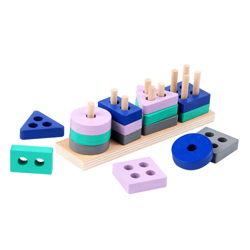 Đồ chơi xếp hình bằng gỗ độc đáo cho bé 1/2/3 tuổi