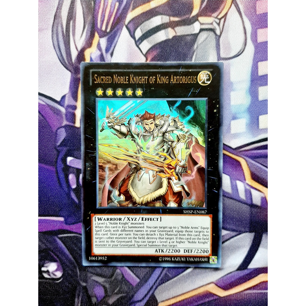 Thẻ Bài Yugioh Mint90 Monster Sacred Noble Knight of King Artorigus - SHSP-EN087 - Ultra Rare