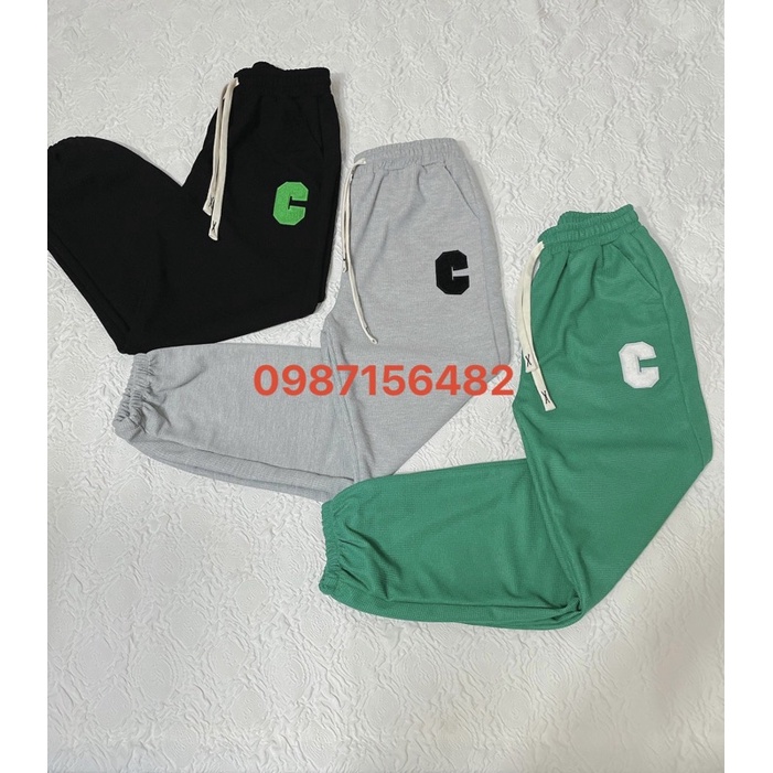 Quần JOGGER nữ bom gấu chất tổ ong chữ C