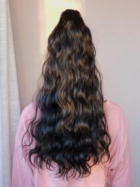 Tóc giả ngoặm xù sóng  FREESHIP  ngoặm xù sóng tự nhiên n42