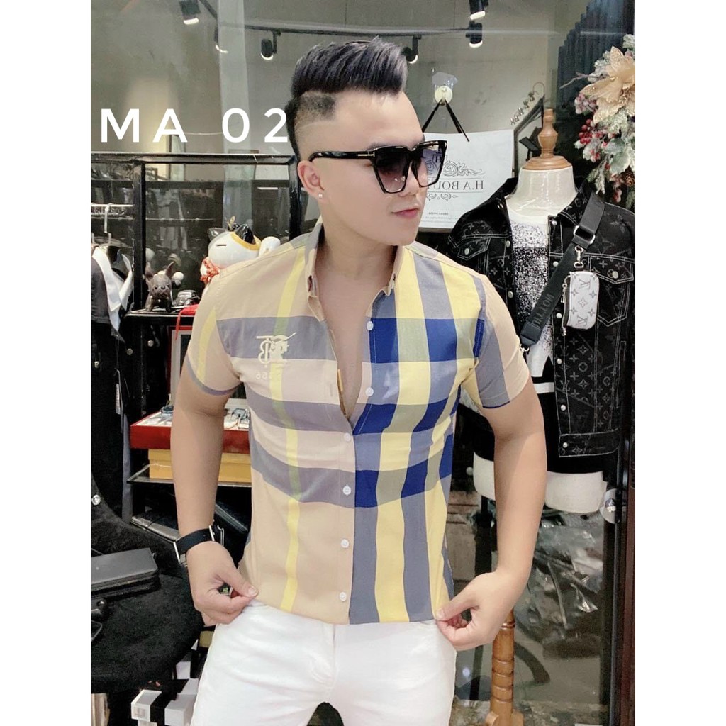 Sơ Mi Tay Ngắn nam Burberry 💥 SALE GIÁ SỐC 💥 với họa tiết caro giúp AE dễ phối đồ đi chơi và đi tiệc | BigBuy360 - bigbuy360.vn