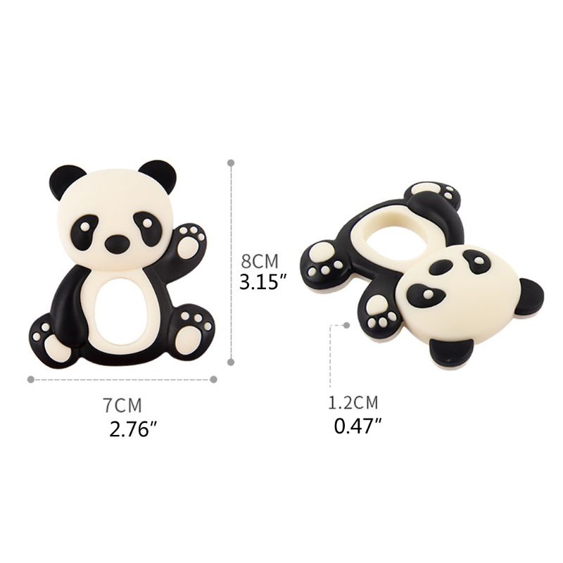 Đồ Chơi Gặm Nướu Hình Gấu Trúc Bằng Silicone Dành Cho Trẻ Em