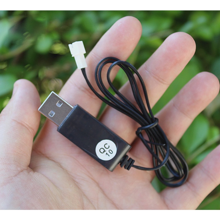 Dây cáp sạc pin Lipo 3.7V qua cổng USB, đầu cắm pin jack MX2.0  PH2.0  JST  PH1.25  SM-2P