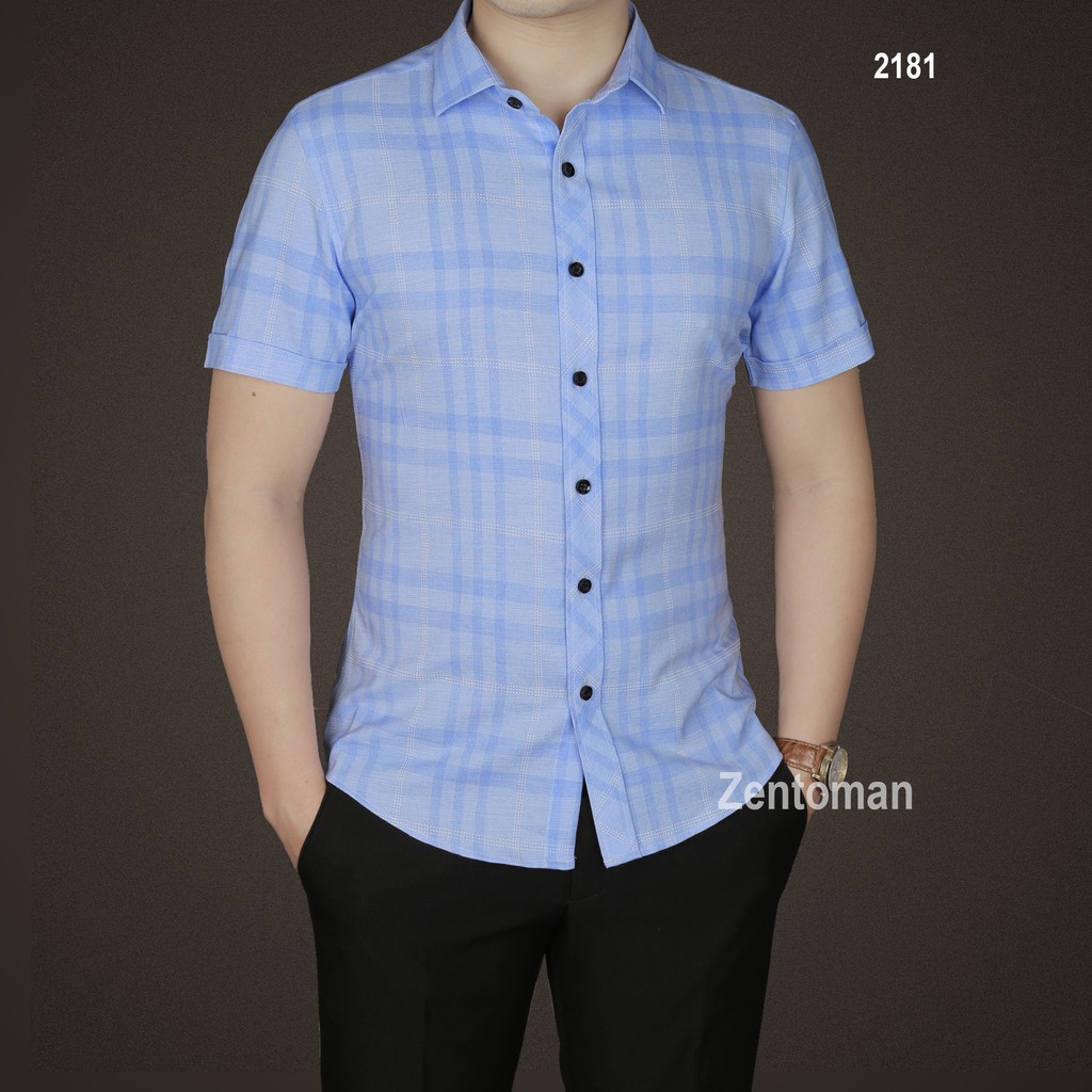 [HQFA88- mã giảm 20k] Zentoman - áo sơ mi nam chính hãng tay ngắn, công sở mới nhất 2021, mềm mịn không nhăn | BigBuy360 - bigbuy360.vn