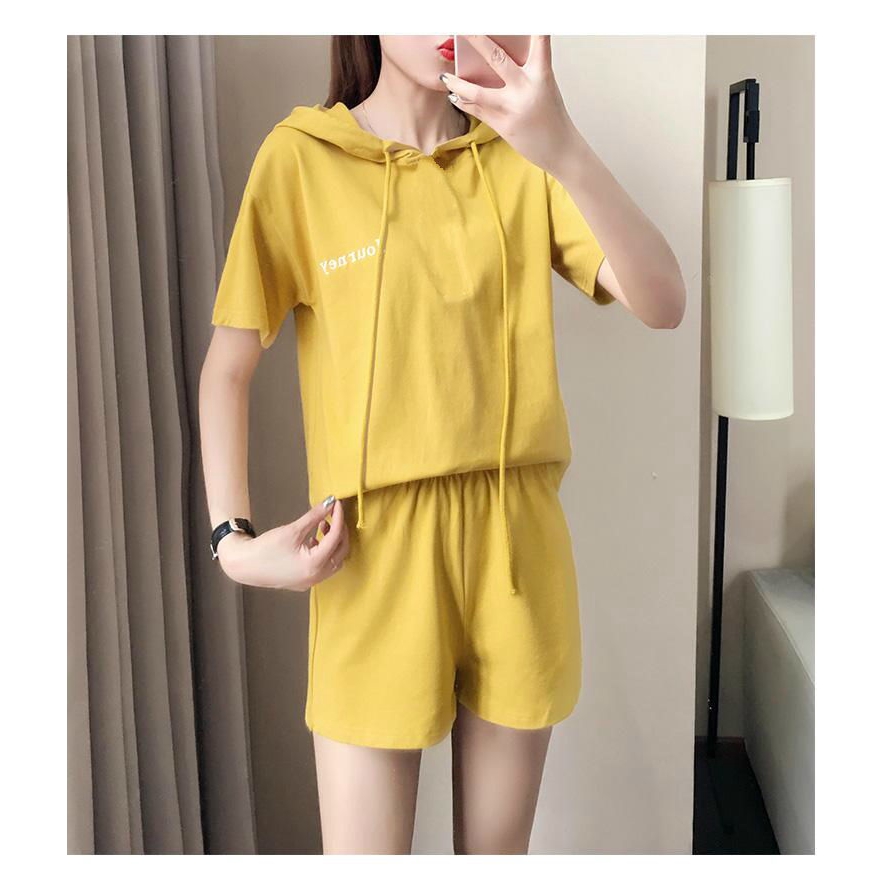 Set đồ thể thao tay ngắn dáng rộng phong cách năng động trẻ trung cho nữ