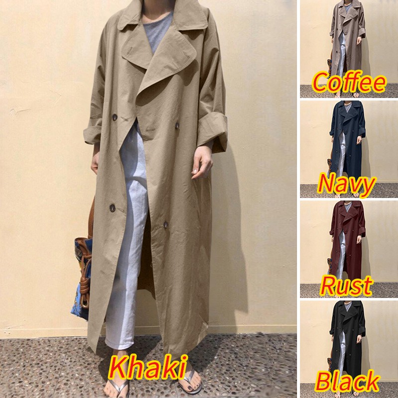 Áo Khoác ZANZEA Cardigan Tay Dài Có Cổ Thời Trang Thoải Mái Cho Nữ