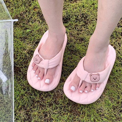 Dép Xỏ Ngón Đi Biển Bằng eva Thoải Mái Chống Trượt Hình Gấu / Cún Dễ Thương