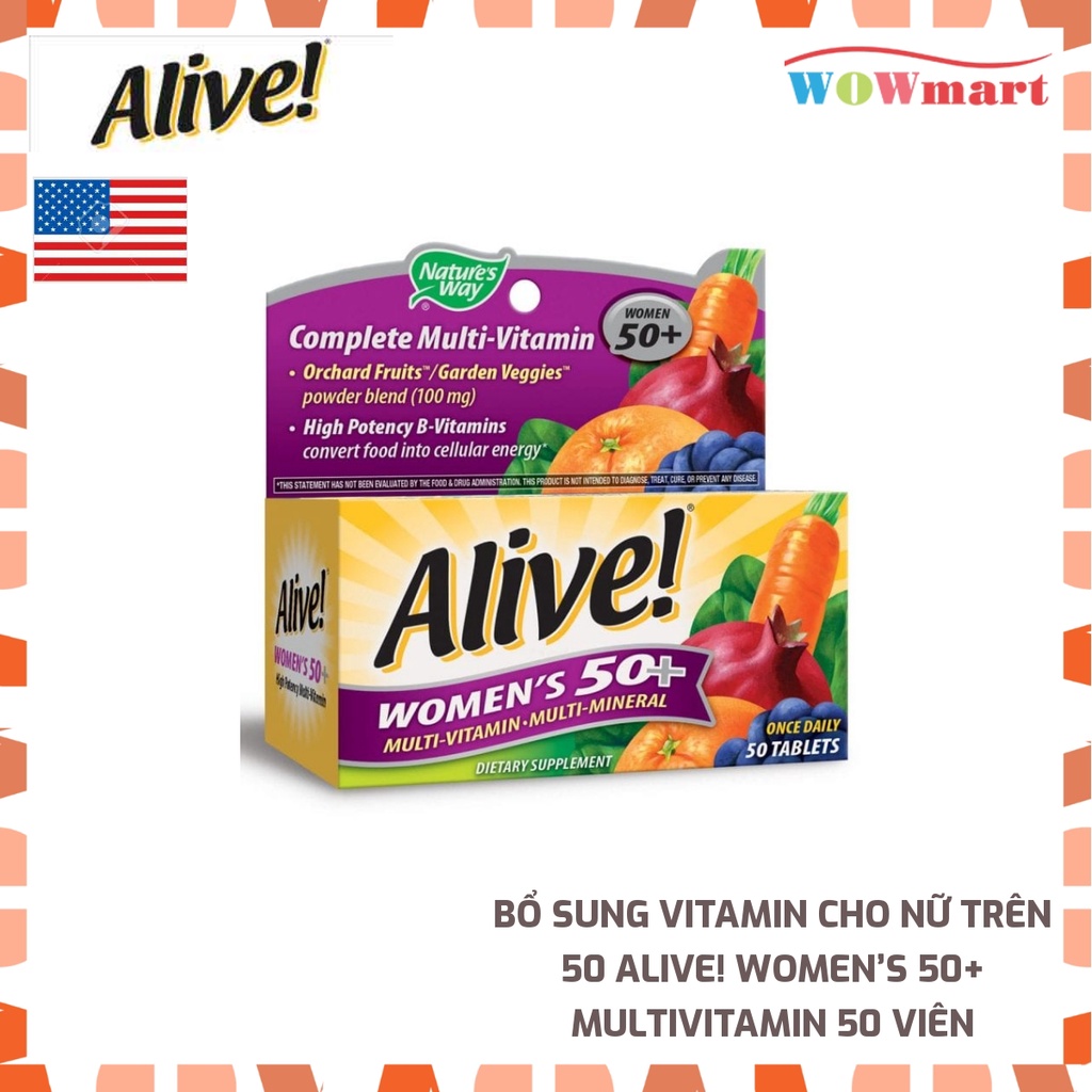 Bổ sung Vitamin cho nữ trên 50 Alive! Women’s 50+ Multivitamin 50 viên