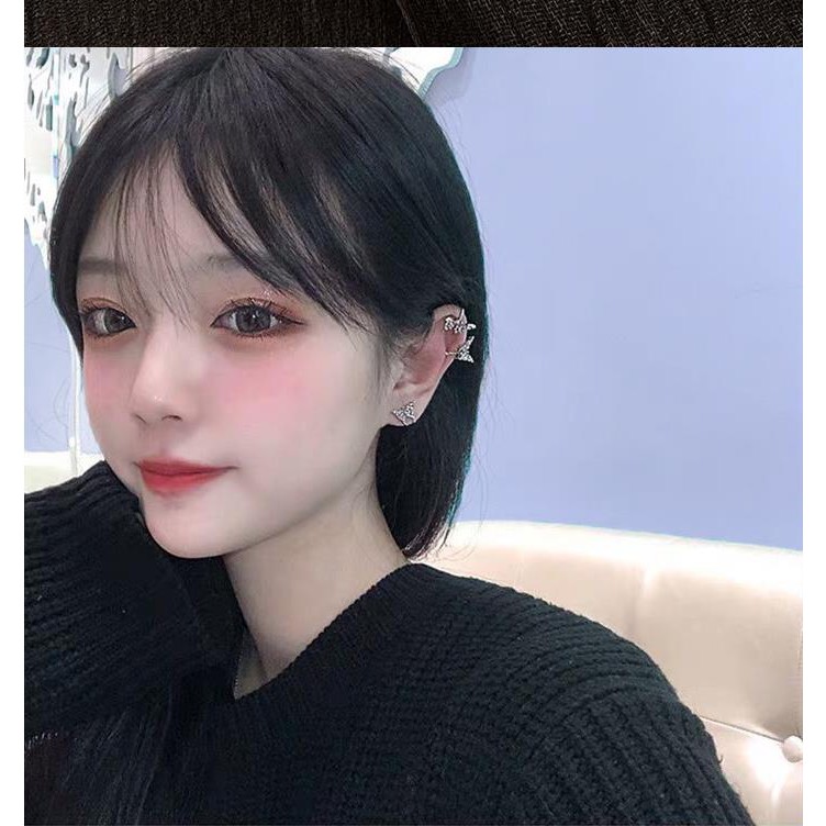 Khuyên Vành Tai Hình Con Bướm Đính Đá Sang Trọng A749