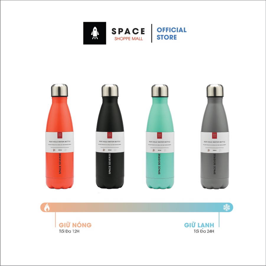 Bình Giữ Nhiệt Space KL2    Hàng Chính Hãng, Dung Tích 500ml, Giữ Nhiệt 15 - 20h, Inox 304, Chống Tràn, Bảo Hành 6 Tháng