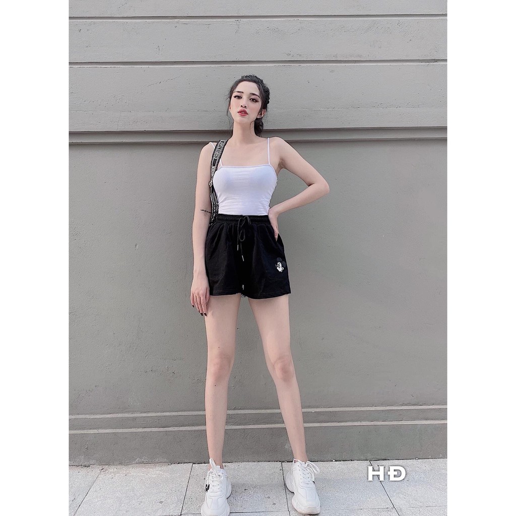 [Mã WASTUP5 giảm 10% tối đa 20K đơn 99K] BÁN SỈ Quần đùi cotton nữ thêu mickey chuẩn form siêu hot(ảnh thật + video) | BigBuy360 - bigbuy360.vn