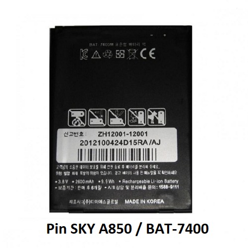 Pin Sky A850 A850K (Vega R3) BAT-7400M