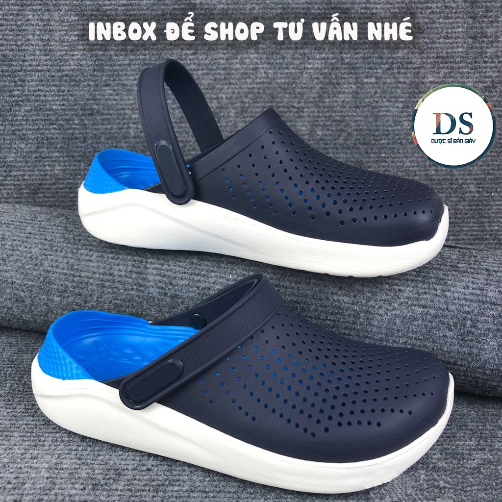 Dép Cross Literide Nam Nữ màu Xanh Navy, Hàng loại 1 full tag, full box hãng