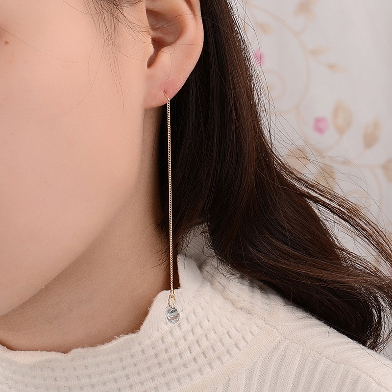 Khuyên tai giọt nước đính pha lê ngọt ngào