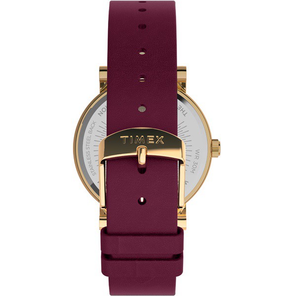 Đồng hồ Nữ Timex Full Bloom 38mm Leather Strap Watch TW2U19200 - Chính Hãng
