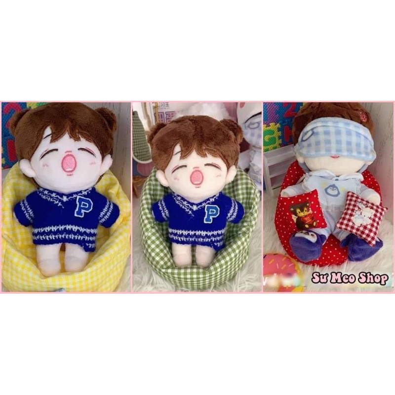 Sofa ghế lười màu đỏ cho doll 10/15/20cm, BJD 1/6