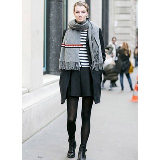 (ẢNH THẬT) KHĂN CỔ LEN DẠ THOM BROWNE