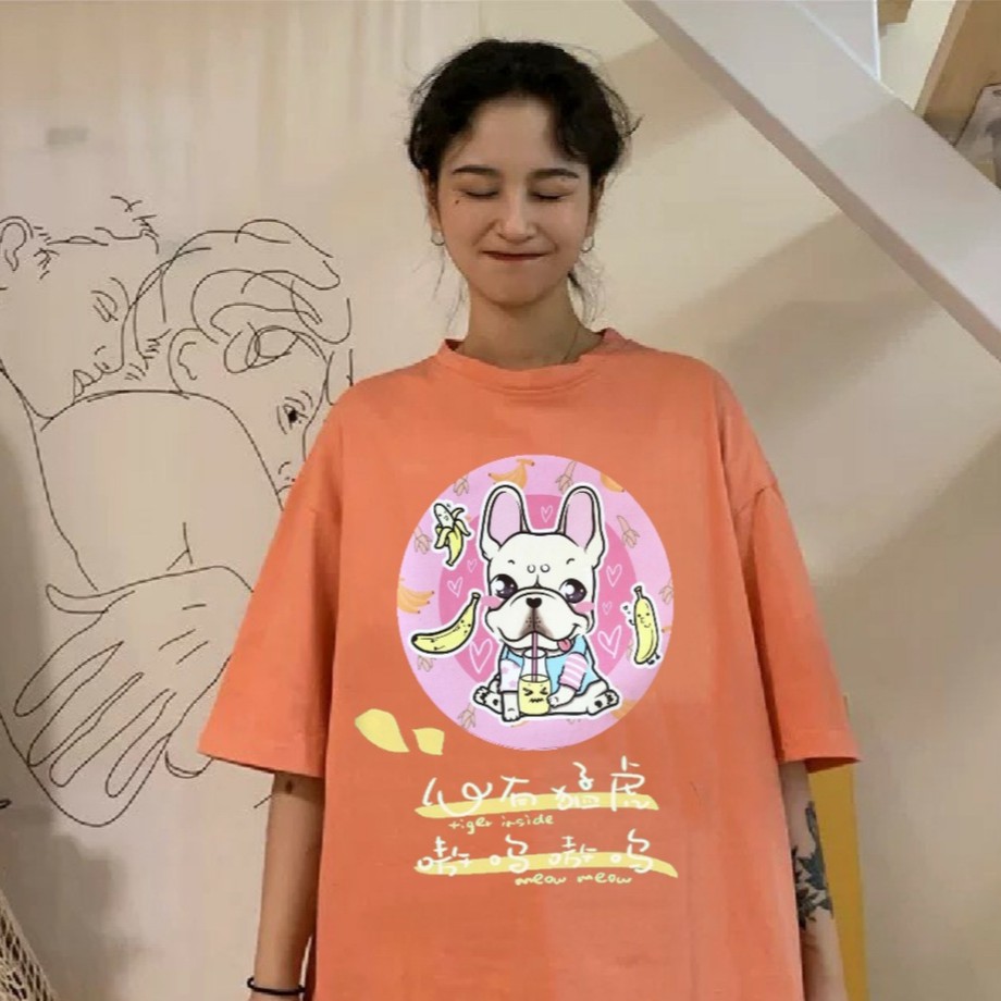 Áo thun Unisex form rộng_Freesize 65kg